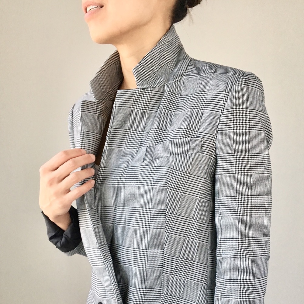 GLEN CHECK  plaid BLAZER - Picture 2 of 5
